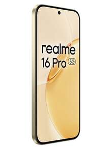 Realme 16 Pro 5G 8GB+256GB | 8GB+512GB 全球版，解锁手机，2亿像素摄像头，安卓16游戏手机，6.78英寸144Hz显示屏，7000mAh电池，7.8mm超薄，不含适配器 - 金色 - 查看 2
