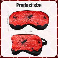 Antifaz para Dormir Suministros para Dormir para niños Máscara para Los Ojos con Correa Ajustable Máscara para Los Ojos para niños y Niñas Suministros para Fiestas de Viaje-B027 - Rojo Negro Blanco - Ver 1