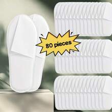 一次性客用拖鞋，白色闭趾SPA旅行居家拖鞋，散装 - 女款拖鞋 - 查看 1