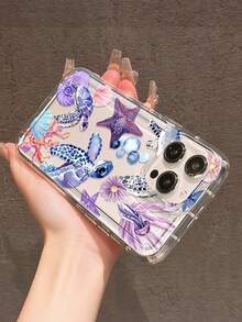 1个紫色海龟UV印花图案充气手机壳，兼容 17/16/15/14/13/12/11/X等机型，柔软TPU材质保护壳，创意图案，是情人节、生日、圣诞节、万圣节、送给男友、家人和朋友的理想礼物。 - 多 - 查看 3