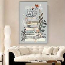 1pc Vibrant Spring Wildflowers Canvas Art - 2D Flat Wrapped Canvas Painting With Greenery And Blooming Flowers, Bedroom, Living Room, Office Decor, Home & Farmhouse Style, Canvas Wall Art - 1 - View 8