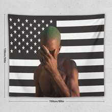 1PC Franks Ocean Printed Flag Decorative Tapestry, Patriotic Star Banner Design, Album Tapestry, Suitable For Horizontal Wall Hanging In Bedrooms, Dormitories, And Living Rooms, Easy To Hang, Ideal Holiday Gift For Teenagers, Dormitory Room Accessories - 1PC - 查看 14