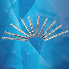 10 fresas CNC de una sola flauta, 3,175 mm de diámetro, 22 mm de longitud de filo de corte - A - Ver 4