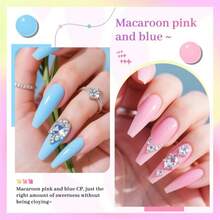 JODSONE 12 Bottles Of Gel Nail Polish Set Glossy Top Coat Base Coat Gel Polish Ideal For Holiday Gift Giving - ColorE - 查看 4