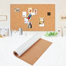 1 pieza Estera de corcho autoadhesiva, hoja de madera compuesta natural marrón de 1-3 mm de grosor, tablero de anuncios colgante, tablero de visión de mensajes, decoración de pared para el hogar, la escuela y la oficina, material de manualidades y artesanía DIY, almohadilla protectora antideslizante y antirayones para estantes y muebles - Multicolor - Ver 2