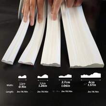 1 miếng nẹp trang trí tường tự dính có thể tháo rời, nẹp trang trí tường tự dính, nẹp trang trí lưng ghế mềm mại, thích hợp cho trang trí nhà cửa. - C - Xem 4