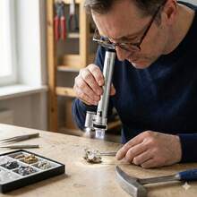 Microscopio Tipo Bolígrafo Aumento Precisión Portátil Inspección Detalle Joyería Electrónica Relojes Coleccionismo Iluminación Integrada MO-010 Verden - Blanco - Ver 6