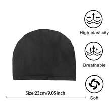 1条女士纯色发带 - 简约、弹力、时尚百搭的休闲头巾 | 柔软、透气、舒适、百搭的日常发帽、睡眠帽、睡帽 - A - 查看 2