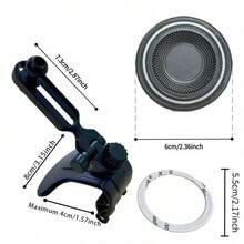 TAFDIUR Magnetic Adjustable Car Phone Holder - Multi-Angle Stable Fixation, With 1 Metal Ring, 360° Rotation, Adjustable Non-Slip Silicone Clip, Black Grid Design, Suitable For All Smartphones, ABS Material, Non-Waterproof, Dashboard Mounting | Fashionable Design | Firm Grip - Magnetic Alligator Clip - View 11