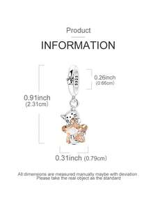 1 Piece Original 925 Sterling Silver High-Polish Finish Ensures Lasting Shine, While The Precision-Cut Cubic Zirconia Catches Light From Every Angle, Creating A Subtle Yet Eye-Catching Sparkle Ideal For Gifting To The Cat Enthusiast In Your Life, Or As A Delightful Treat For Yourself, These Versatile Charms Are Compatible With Most Major European Charm Bracelet Brands. - Silver - View 4