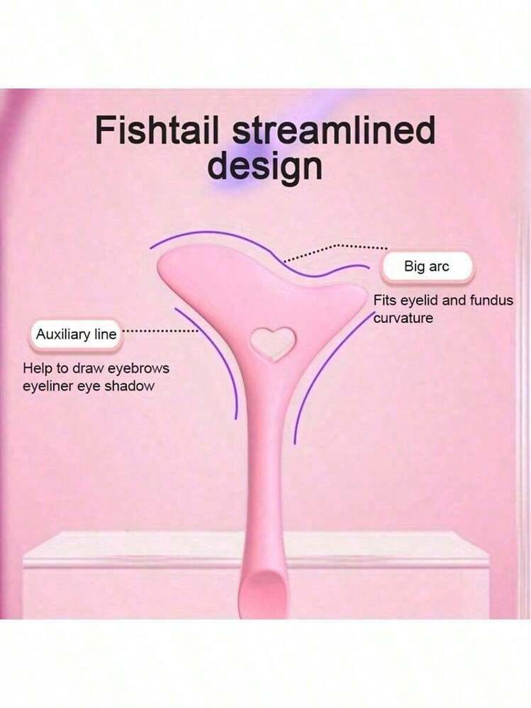 One Eyeliner Pencil Template, Silicone Beauty Ruler Tool, Eyeliner Pencil Applicator, Multi-Functional Eye Makeup Tool Kit Quick Template, Silicone Wingtip For Eyebrow, Eyelash And Lip Line Assistance,Cheap,Valentine's Day,Cheap Items,Travel,Travel Essential,Room Decor,Valentine's Gift,Cheap Stuff,Room,1 Dollar Items,Vacation Essentials,Gifts For Women,Bedroom,Valentine,99 Cent - 粉色 - 查看 7