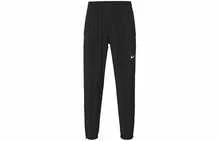 Nike Essential Woven Tapered Basic 跑步裤，男款，黑色 - 黑色 - 查看 12