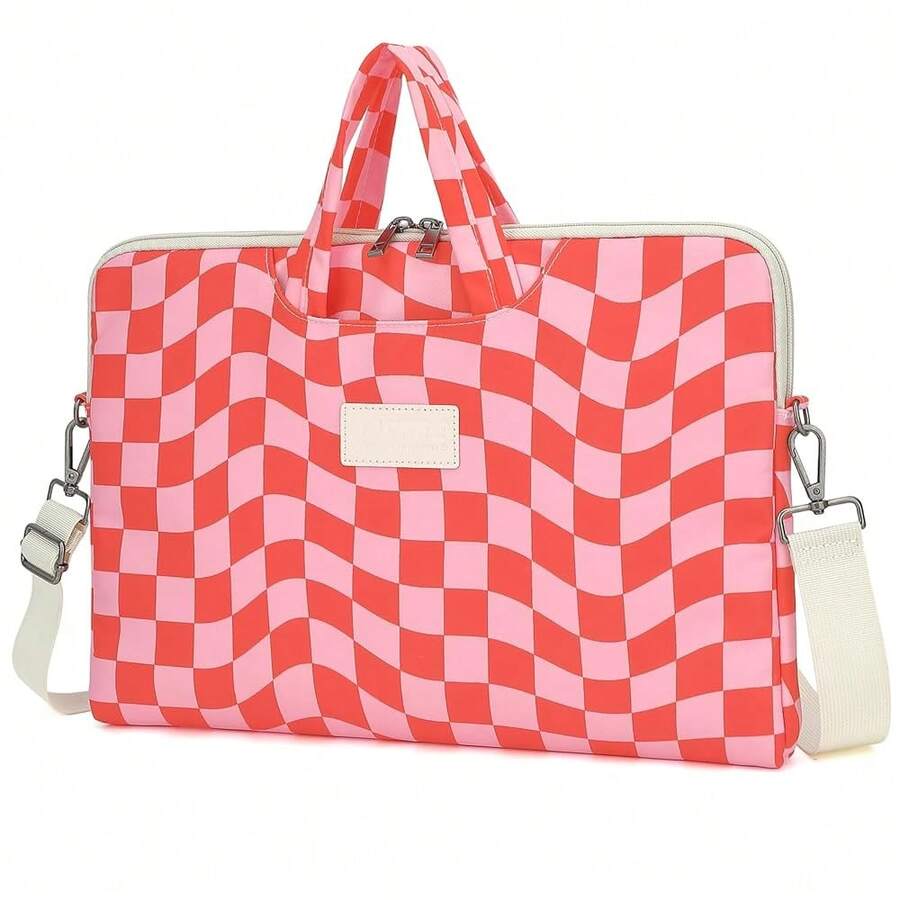 Laptop Shoulder Bag For 15 Inch/15.6 Inch  Pro - PinkCheckerShoulder15inch156inch - View 1