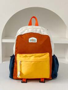 定制刺绣撞色背包，可个性化定制姓名，旅行书包，时尚撞色休闲背包，轻便舒适肩带，适合日常通勤、旅行和郊游，多功能，装饰性强，字母图案，时尚现代，色彩缤纷，可爱迷人，休闲百搭，可定制，个性化，独一无二，是送给他的理想礼物，送给她的理想礼物，舒适易背，生日礼物，圣诞礼物 - 彩色 - 查看 12