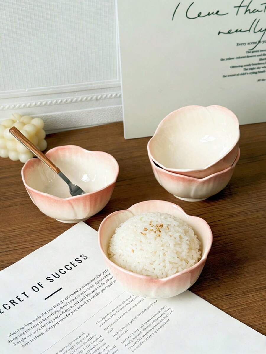 2026 New Elegant Rice Bowl, Ceramic Tableware Bowls For Home Use (Excluding Spoon) - Multicolor - View 1