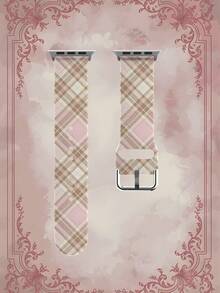 1pc Soft Elastic Breathable Plaid Replacement Watch Band Strap, Compatible With Samsung, Garmin, Honor Smartwatches, 38mm 40mm 41mm 42mm 46mm 45mm 44mm 49mm, Fashionable Casual Silicone Watch Band Compatible With Apple Watch Ultra Series SE/11/10/9/8/7/6/5/4/3/2/1 - Multicolor - View 13