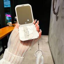 Foldable Makeup Mirror With Comb, 2-In-1 Handheld Compact Mirror, Cute Portable Comb - Multicolor - View 4