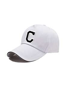 1pc Kids' 26 Letter Baseball Cap, Unisex Outdoor Sun Hat, Daily Wear, UV Protection, Comfortable & Fashionable - White - View 5