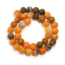 35-60pcs Vibrant Agate Beads For DIY Jewelry - 6-10mm, Ideal For Necklaces, Bracelets, Earrings, Crafting - Yellow and Black Striped Agate - View 10