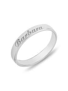 14K Solid Gold Handwritten Name Ring, 10K/18K Personalized Custom Name Ring, Personalized Name Ring For Mother - Multicolor - View 8