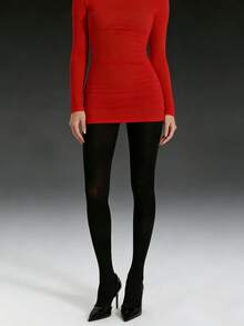 1 Pair Women's 40D Fashionable Black Leggings, Sheer Tights, Stylish & Casual Pantyhose - Black - View 4