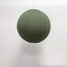 Pleated Spherical Lamp Shade, Soft Atmosphere Fabric Pendant Light Shade, Handmade Fabric Lamp Shade - Round - View 1