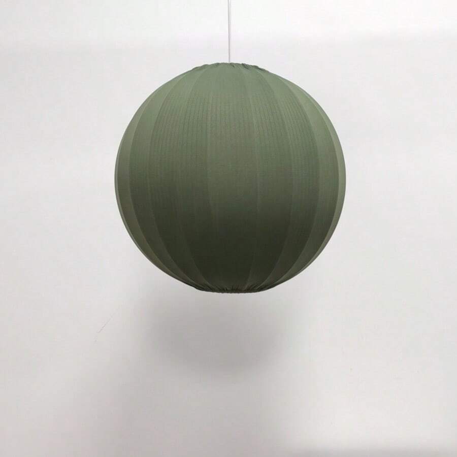 Pleated Spherical Lamp Shade, Soft Atmosphere Fabric Pendant Light Shade, Handmade Fabric Lamp Shade - Round - View 1