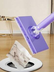 360° Rotating Automatic Clip Mop, Multi-Functional Cleaning Mop, Mini Clip Mop Suitable For Kitchen, Living Room, Bathroom, Essential Home Cleaning Supplies, Home Decor Mop Set - A - View 5