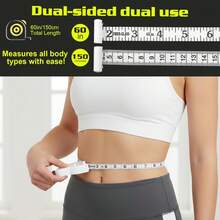 1pc Automatic High Precision 3-Dimensional Measuring Tape, 60 Inch Soft Tape Measure For Body Measurement, Arm, Chest, Thigh Or Waist, Suitable For Personal Trainer Or Home Fitness Goals (Black & White) - Soft Measuring Tape - View 9