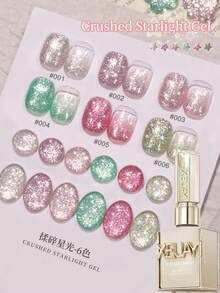 XEIJAYI 6支/套 15毫升凝胶指甲油套装，半永久UV凝胶指甲油套装，美甲套装，可卸UV LED指甲油，DIY美甲套装，家用美甲沙龙护理礼品 - 彩色 - 查看 9