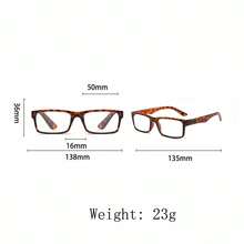 1pc Women's Fashion Elegant High-End Street Style Eyeglasses - Leopard Print Frame - View 4