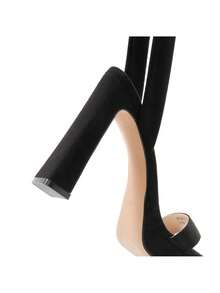 Women's Strappy High Chunky Platform Square Toe Heel Pump Dress Party Sandals - màu đen - Xem 3