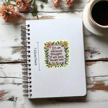 1/3/5 片装花叶图案锯齿边缘贴纸，适用于水瓶和笔记本电脑，趣味可爱乙烯基贴纸，一次性使用，光面 - A - 查看 7