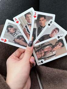 54pcs Muscular Male Model Playing Cards, Exquisite Playing Cards For Magic Practice, Casual Entertainment Tabletop Game Paper Cards, Portable Version Of Interesting Muscular Male Playing Cards Suitable For 14+ - Multicolor - View 9