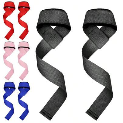 2 PCS Fitness Assistance Belt Weightlifting Pull-Up Dumbbell Training Deadlift Grip Belt Non-Slip Wear-Resistant Resistance Band