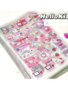 10张随机可爱猫咪图案贴纸，高品质卡通日式手账贴纸，适用于剪贴簿和覆膜工艺 - 彩色 - 查看 1