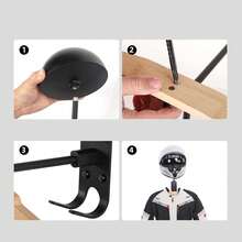 Wandhalterung Für Motorradhelm & Taktikweste – Robuste Helmhalterung Mit Platte & Träger Für Garage & Haushalt, Platzsparend & Multifunktional - A - Übersicht 5