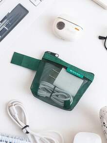 1PC/6PCS Transparent Mesh Storage Bag, Data Cable Digital Bag, Change Bag, Card Key, Bus Card, Headphone Bag, Charging Head Bag, Transparent Mesh Change Sundries Storage Bag, Three-Dimensional Portable Card Storage Bag For Going Out, Cosmetics Storage Bag - Multicolor - View 15