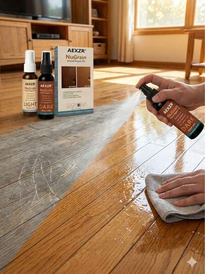 Magic Wood Repair Spray - Instant Furniture Polish And Floor Restorer, Deep Nourishing To Prevent Cracking, Cabinet, Table And Chair Waterproof High Gloss, Removes Grease And Stains, Anti-Dust, Non-Greasy Beeswax Alternative, Home Cleaning And Renovation Technology, Random Shipment Of New And Old Models