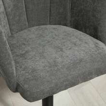 Set Of 2 Bar Stools, Bistro Stools With Footrests, Swivel Bar Chairs, Height-Adjustable Kitchen Stools With Linen Upholstery, For Living Room, Dining Room, Dark Gray - Grey - View 8