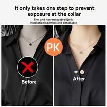 优雅山茶花别针套装 - 防滑衬衫夹，安全女士配饰 - 多色 - 查看 5