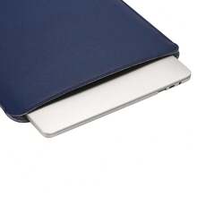 Laptop Sleeve 13 Inch Precisely Compatible With  Air M4 2025-2018 &  Pro M2 2022 M1 2020-2016, Faux Leather Cover Case, Midnight Blue - 午夜藍 - 查看 4