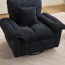 Sofa Bed Set - Black + Upholstered + 3 Seat - View 7