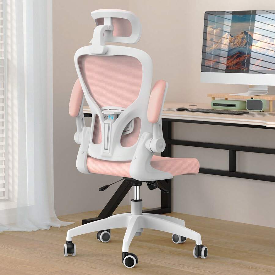 Ergonomic Office Chair With 360° Rotation And Adjustable Lumbar Support, Desk Chair Office Chair For Executive Work, Study, Home Office, 136KG Load Capacity
