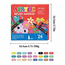 168 Colors Acrylic Paint Markers, Art Supplies, Free Ink System, Rich Colors, Clear Coloring Pages, Layerable, High Coverage, Soft & Flexible Tips, Suitable For Mysterious Coloring, Back To School Gifts, Canvas Shoes, T-Shirt Designs And Other Smooth Surface Decoration - Multicolor - View 14