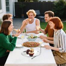 9 Pieces Pizza Pan Riser Stands Sets With 3 Metal Pizza Table Stands 3 Pizza Pans And 3 Wood Handle Pie Server Pizza Serving Tray Display Stands For Pizza Party Dessert Cheese BaFKing (9 PCS) - Silver - View 7