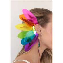 Colorful Neon Ear Clips, Pretty Carnival Style. - 彩色 - 查看 10