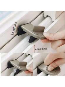 Stainless Steel Sliding Door Anti-Theft Lock With Tool-Free Thumb Turn, Compact Security For Patio, Balcony And Home, 2pcs/4pcs - A - View 7