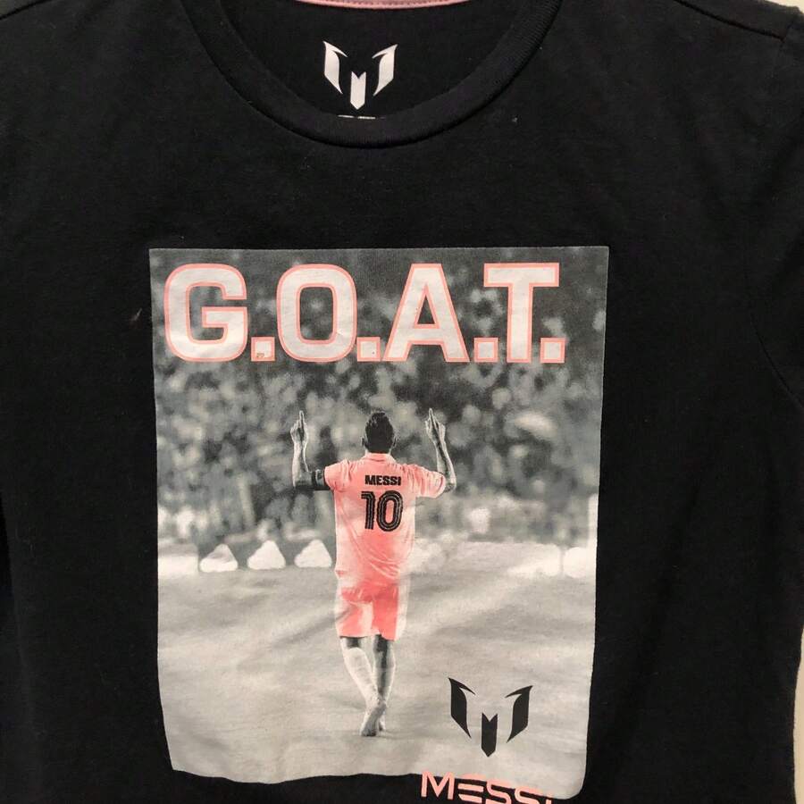 Messis Collection M Black Tshirt GOAT Greatest Of All Time Soccer Sport Argentina. - màu đen - Xem 1
