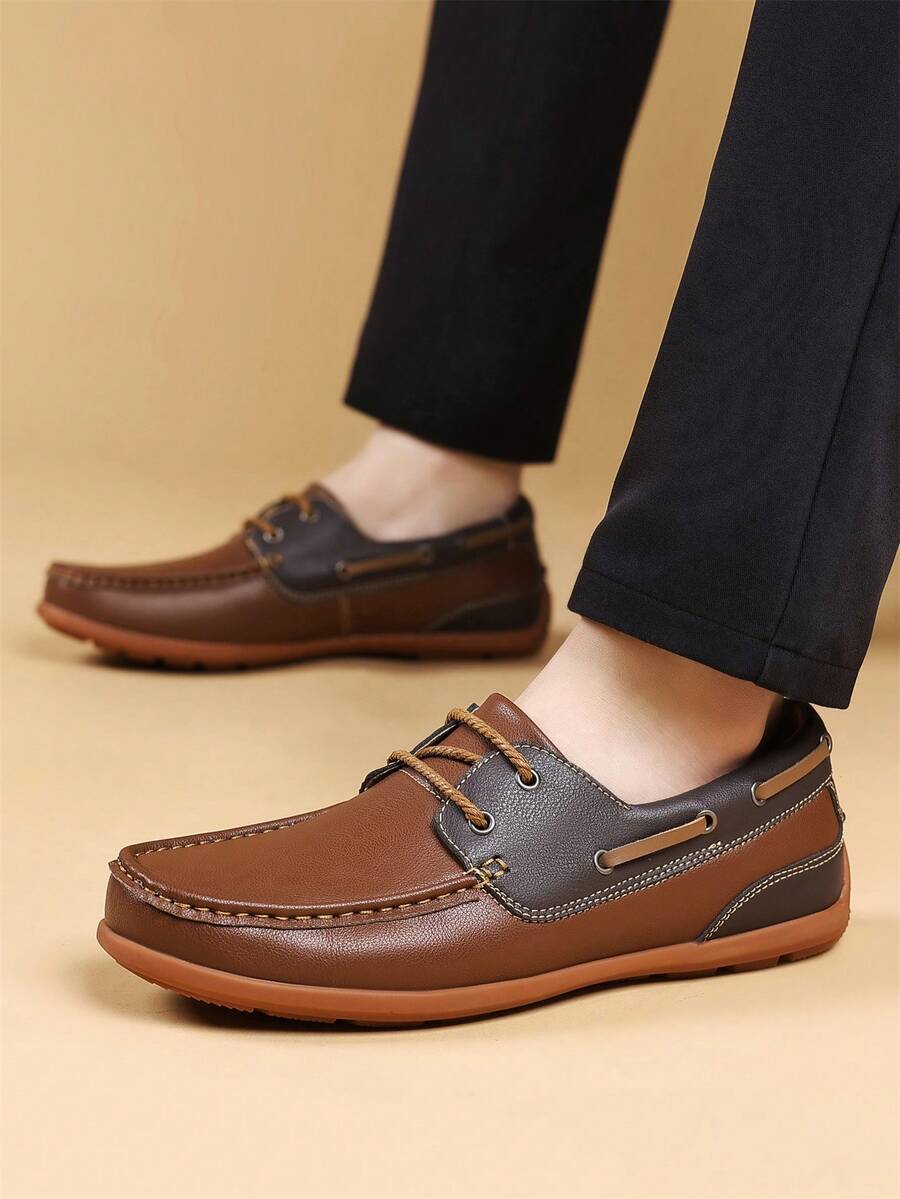 1 Pair Men's Sports Outdoor Shoes, Men's Walking Shoes With Eyelet Lace-Up Design, Casual Versatile Daily Wear Sneakers